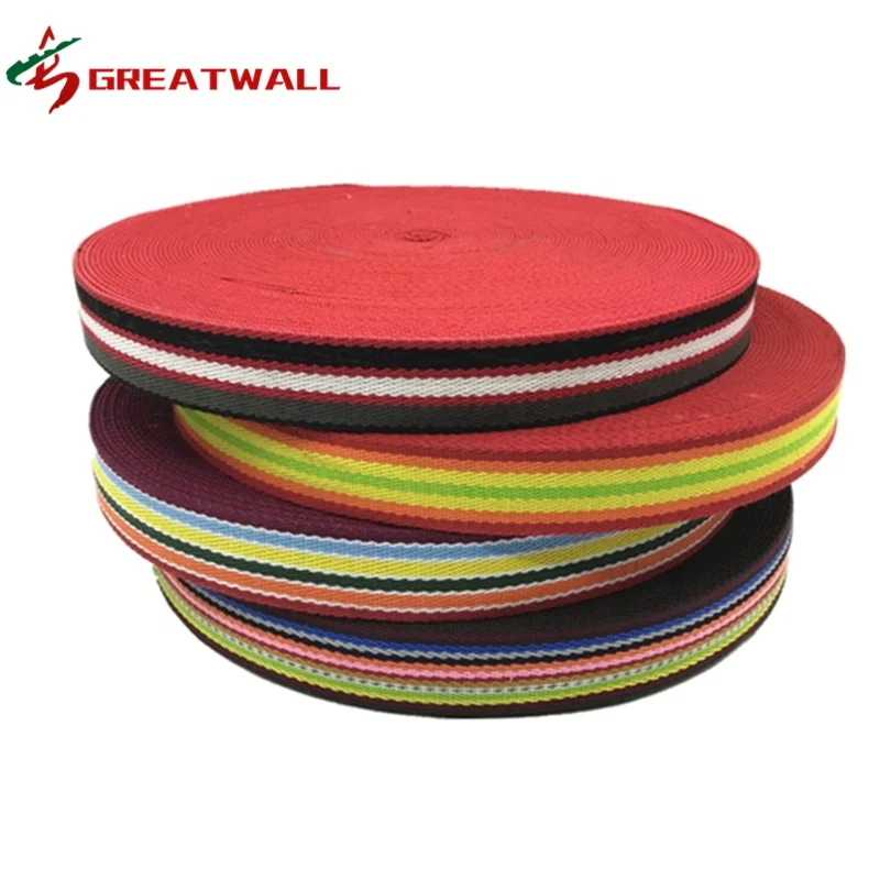 China Factory Supply Customized Webbing Tape Roll Woven Polyester Cotton Nylon Jacquard Webbing Strap