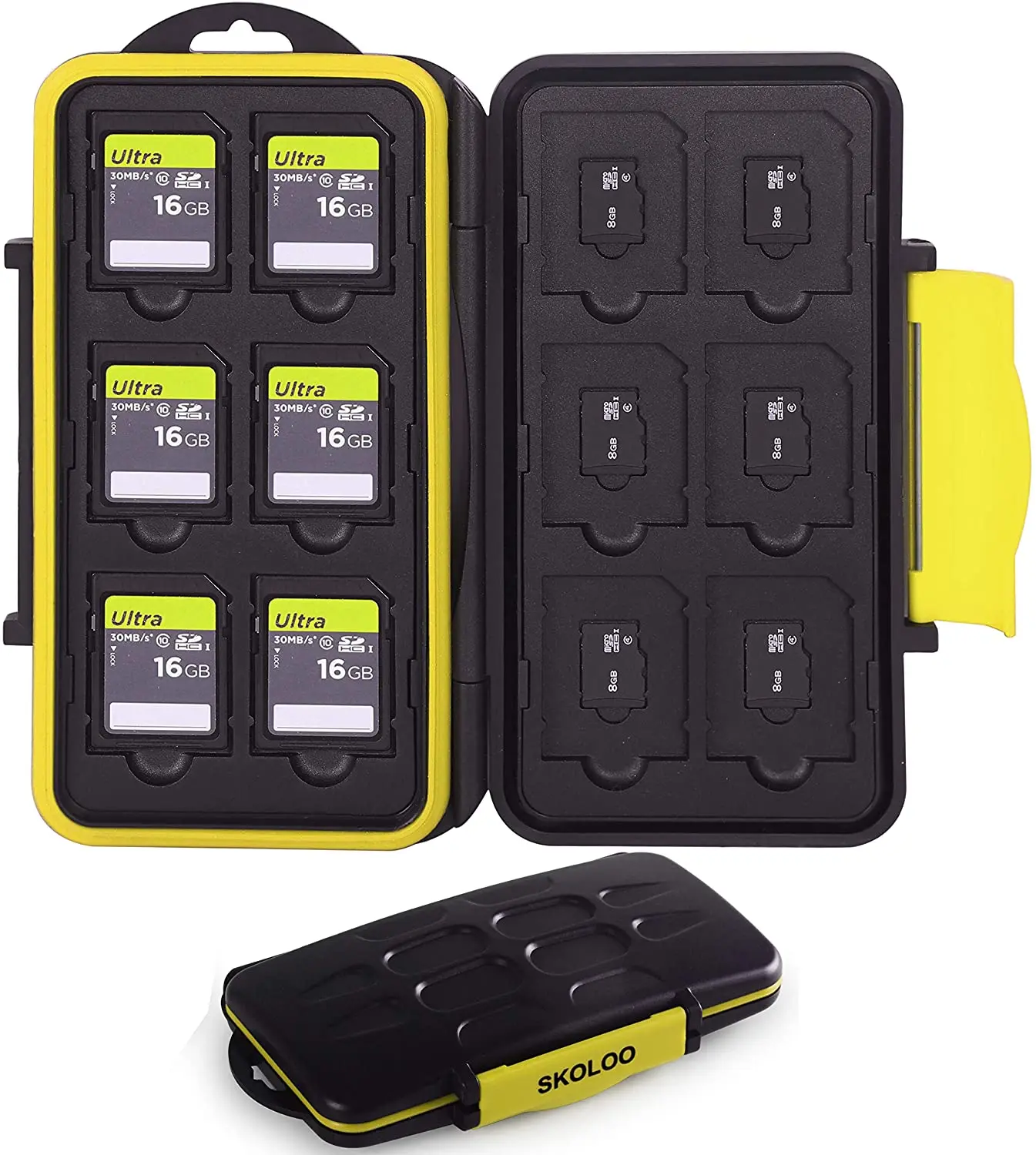 12 Slot SD Card Holder Waterproof Shockproof Memory SD Card Portable Storage Box