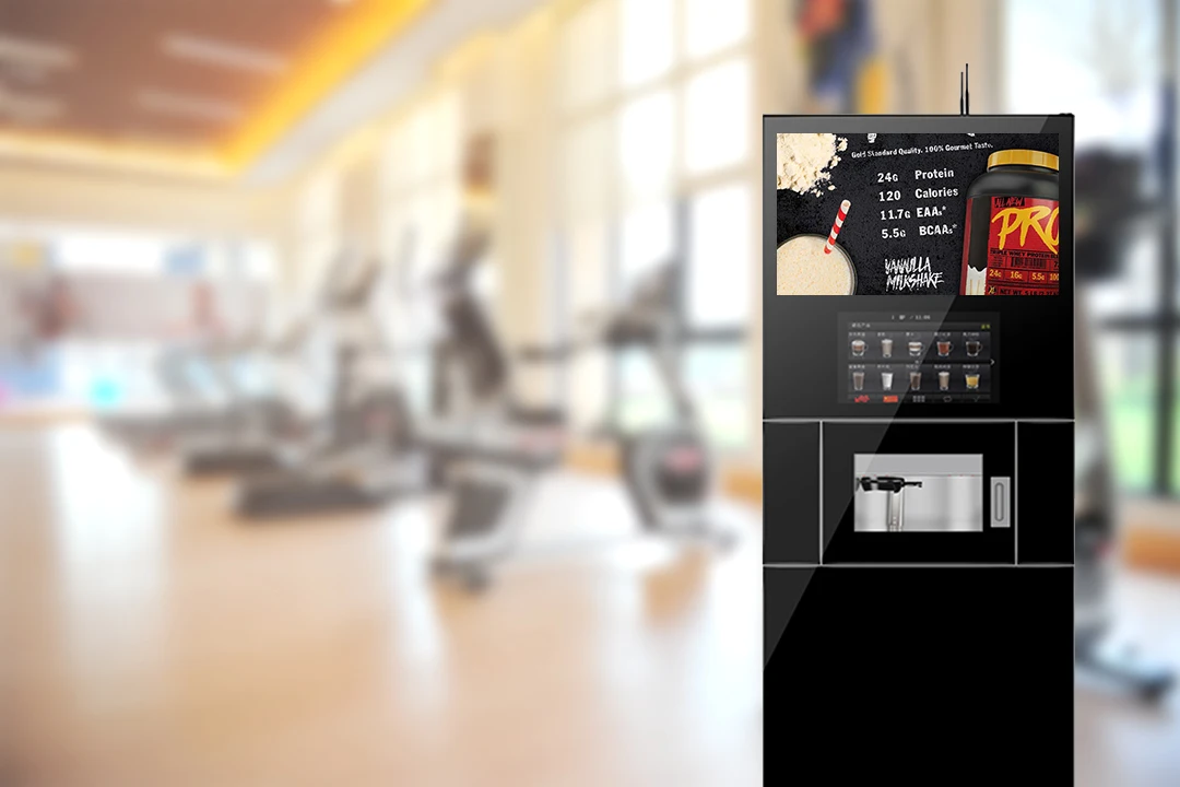 EVOACAS Fully Automatic Coffee Beans Vending Machine 27inch Advertising Screen Self-Serve Coffee Grinder Coffee Making Equipment