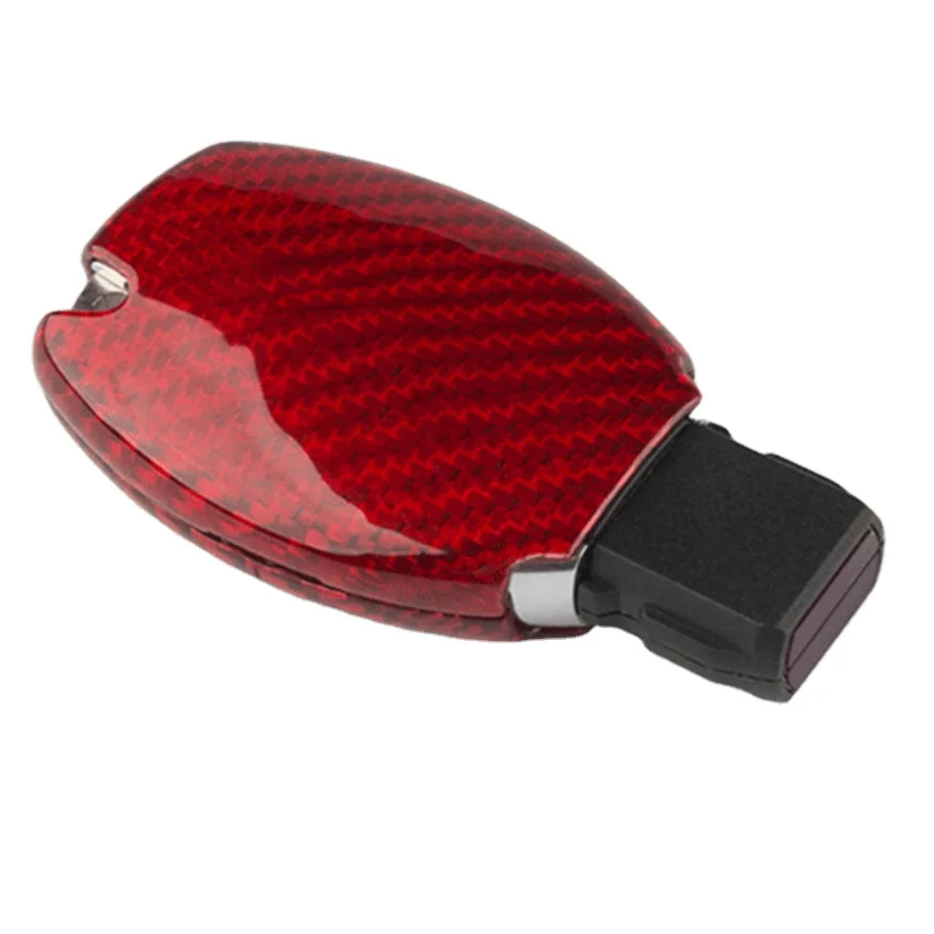 Luxury Carbon Fiber Car Auto Key Protective Hard Case Cover For Mercedes - Benz E Class