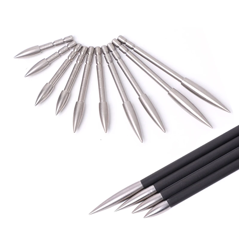 Archery 80 100 120 150 200 Grain Glued-in Points for .165 ID4.2mm Carbon Fiberglass Arrows Shaft Bow Hunting