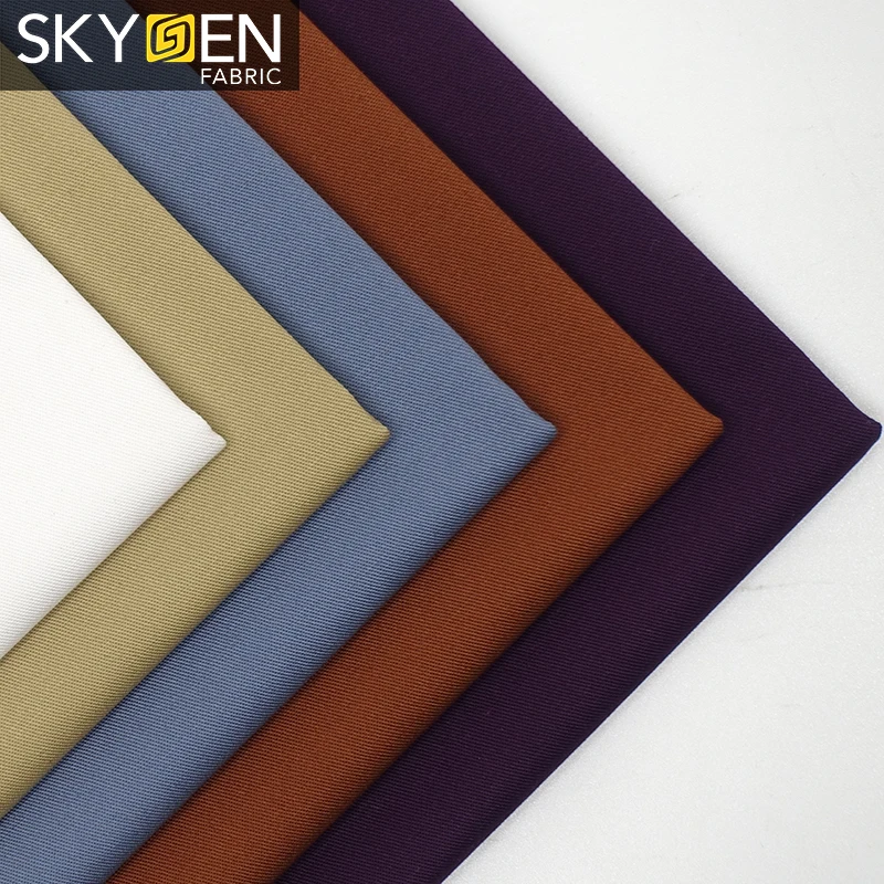 Skygen stripe printed 100 cotton fabrics woven Twill clothes raw materials cotton mens shirt fabrics