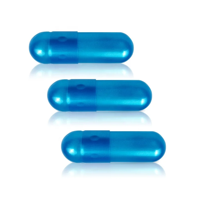 blue white pharmaceutical size 0 empty gelatin capsules royal gold hard capsules