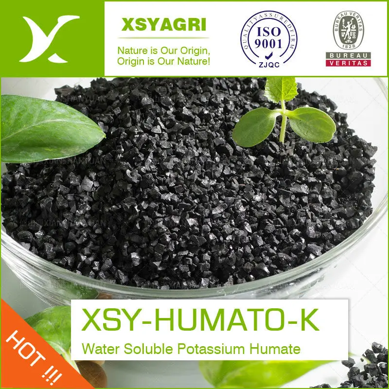 Agricultural Grade Soluble Biochemical Mineral Humic Acids Granule Potassium Humate Fulvate Organic Fertilizer Price