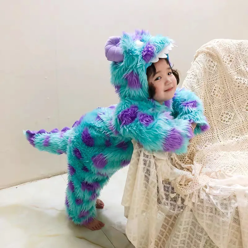 Wholesale Kids Hooded Jumpsuits Girls Boys Winter Animal Infant Baby Clothes Cartoon Large Romper Kids Romper