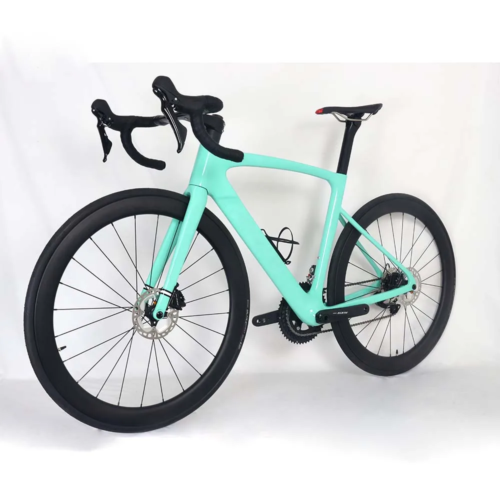 Ultra light 58CM Flat Mount Disc Brake 140MM With R7020 Complete Road bike carbon 11 speed bicycle on road