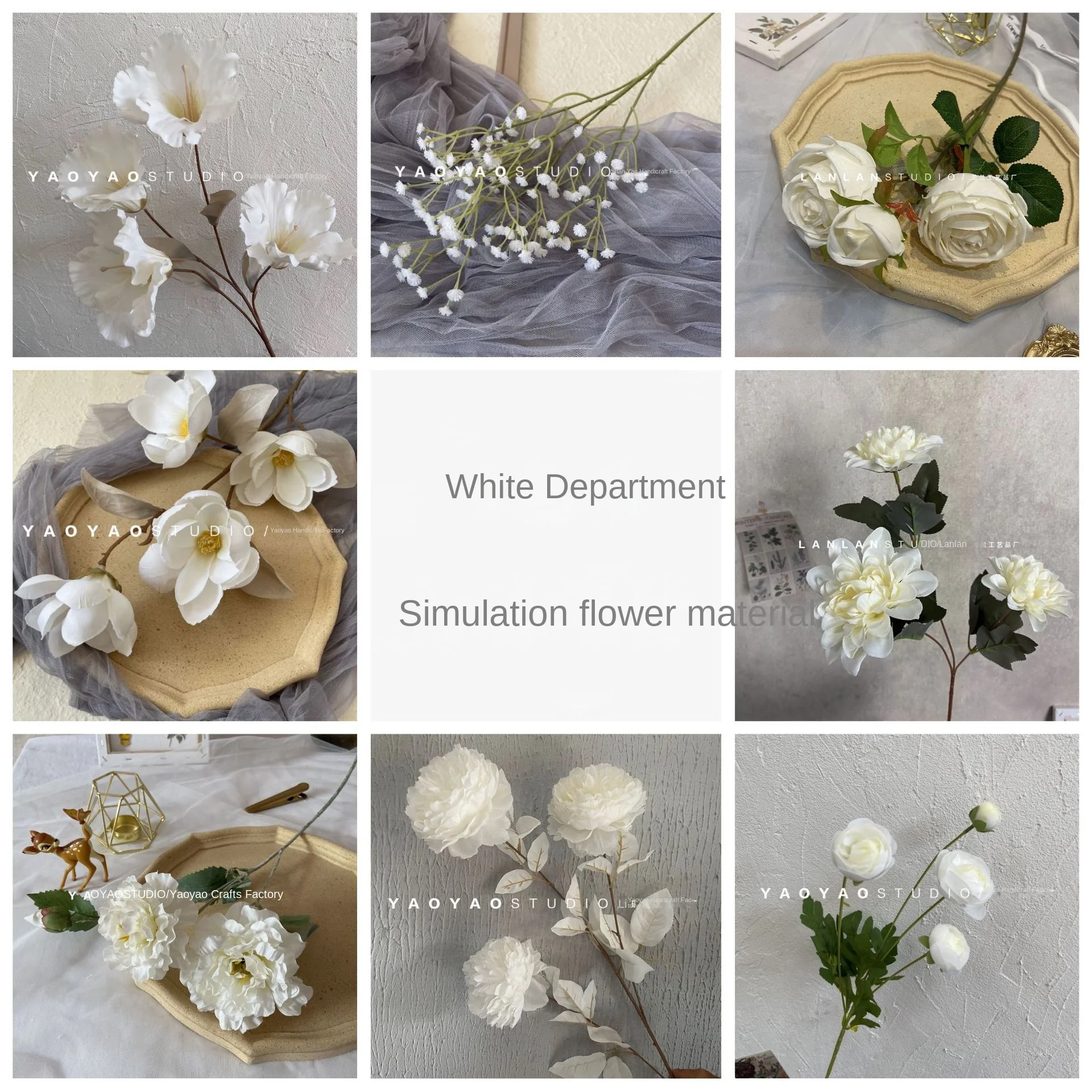 White Wedding Auditorium Ceiling Decoration Simulated Flower Material Row Road Flower Arrangement for Hotel Artificial Flowers