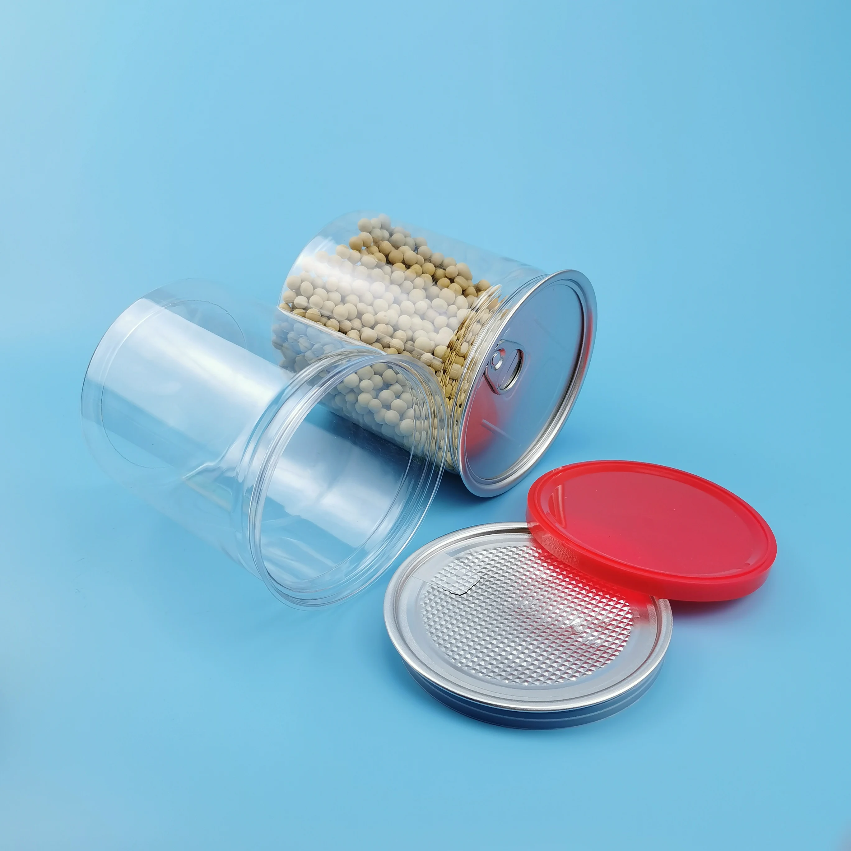 plastic storage jars 5 canning jars with split lid 8 oz pet plastic jar with cap 16 oz