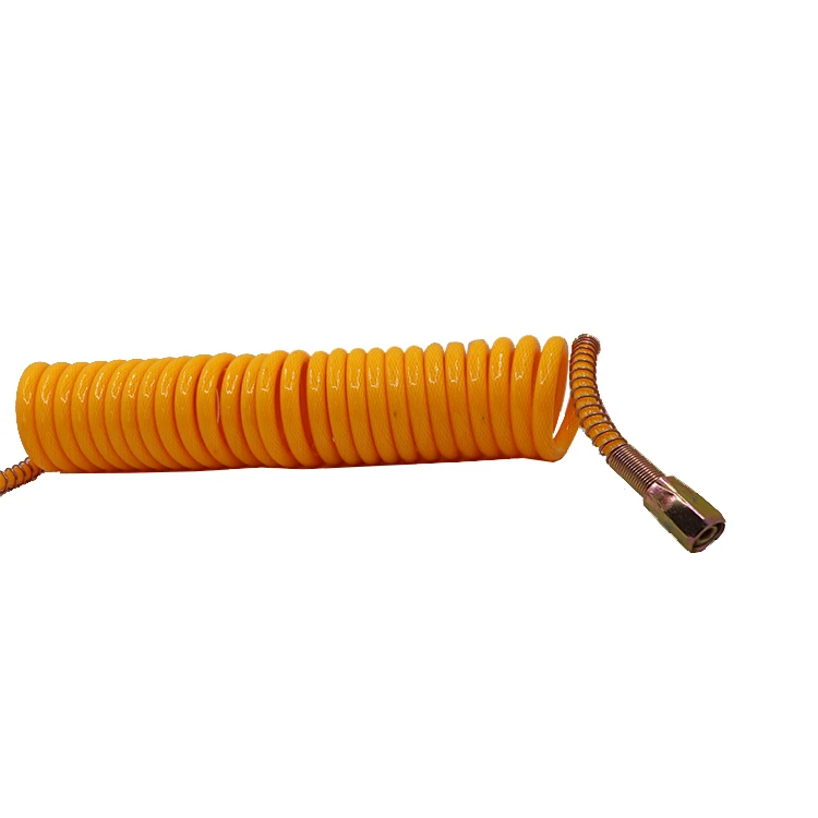 Sale Yellow Trailer High Pressure Coil Air Brake Hose Assembly With Coupling