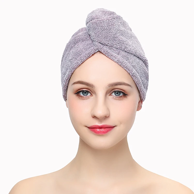 Quality efficient manufacturing Bamboo microfiber shower hair towel turban hair dryer towel