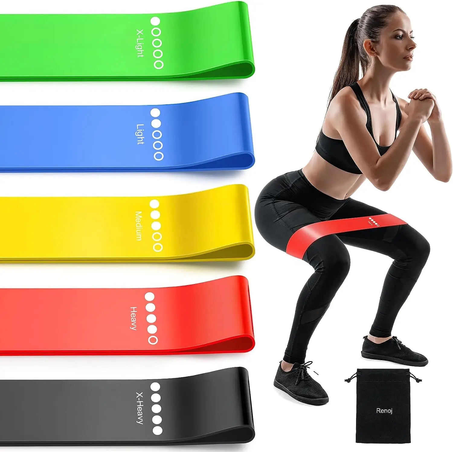 custom logo color rubber tpe latex loop bands gym fitness resistance band sets Workout elastic stretch mini loop band