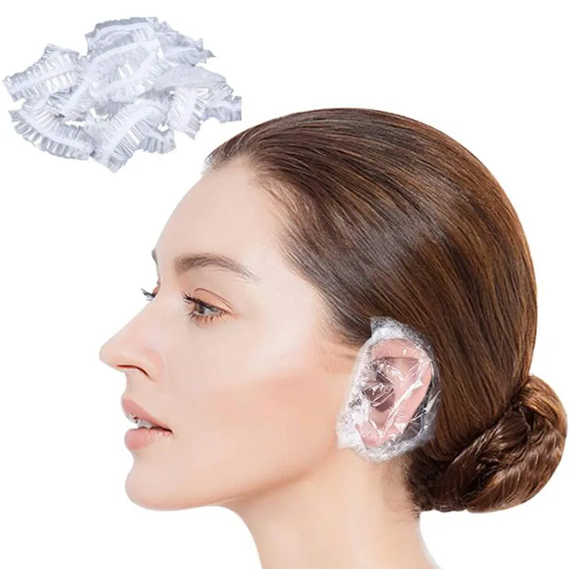 Одноразовый обувной чехол с следующими материалами: PE ухо защитные колпачки для Краска для волос краска для волос использования