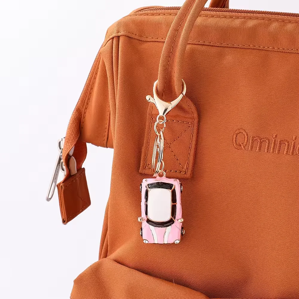 Wholesale Oil Drop Metal Car Pendant Key Rings Custom Multi Color Enamel Cars Shaped Keychain