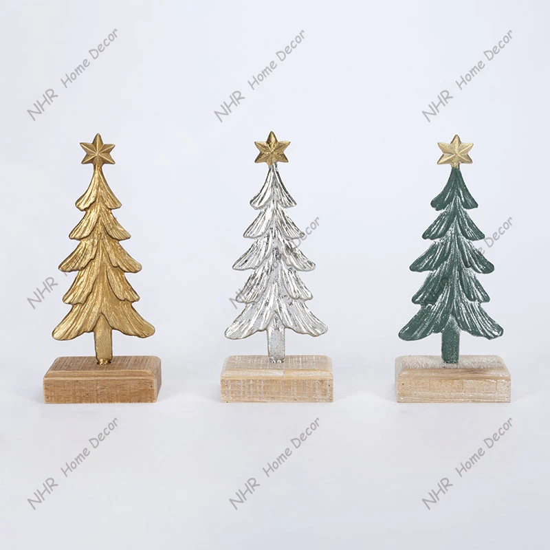 Etched Brass Home Decor Gift Items Heavy Metal Sculpture Unique Cast Iron Handmade Painted Christmas Ornaments