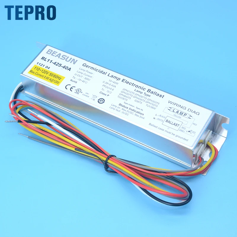 RL11-425-40 220 120 В бактерицидная лампа uv балласт 30 Вт ультрафиолетовый свет стерилизатор t5 электронный балласт 13 Вт для высоковыходной Uvc лампы