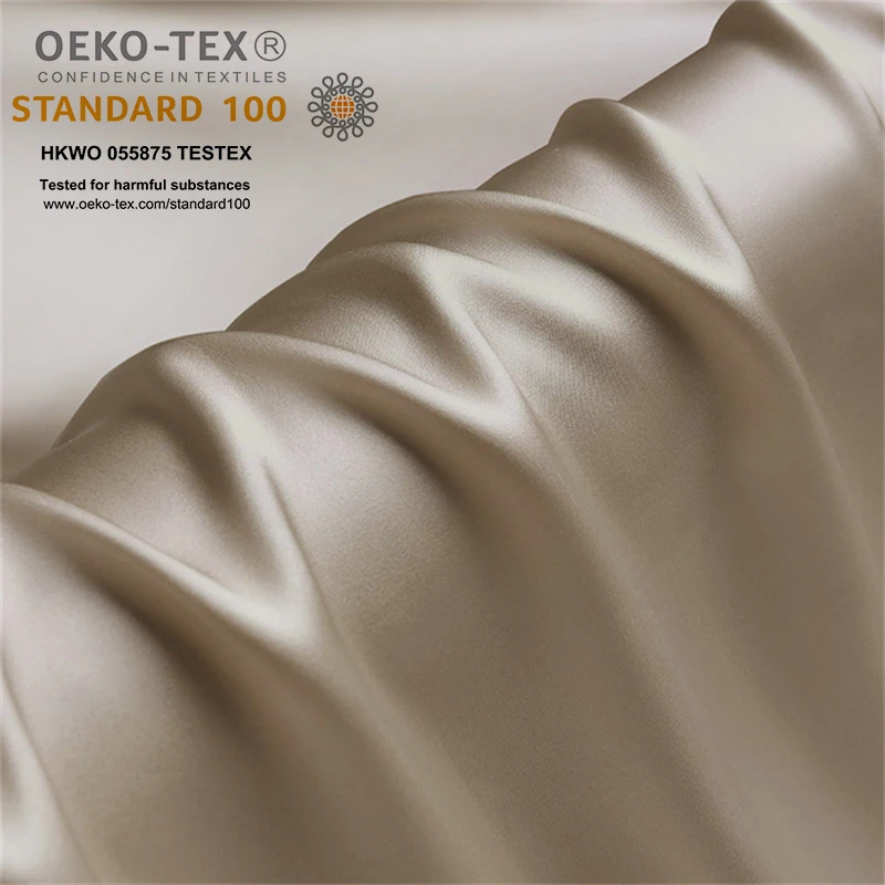 OEKO-TEX-100  Luxury Silk Grade 6A Pure Silk Thick 16/19/22/25MM Satin Solid Color 100% Natural Mulberry Silk Fabric