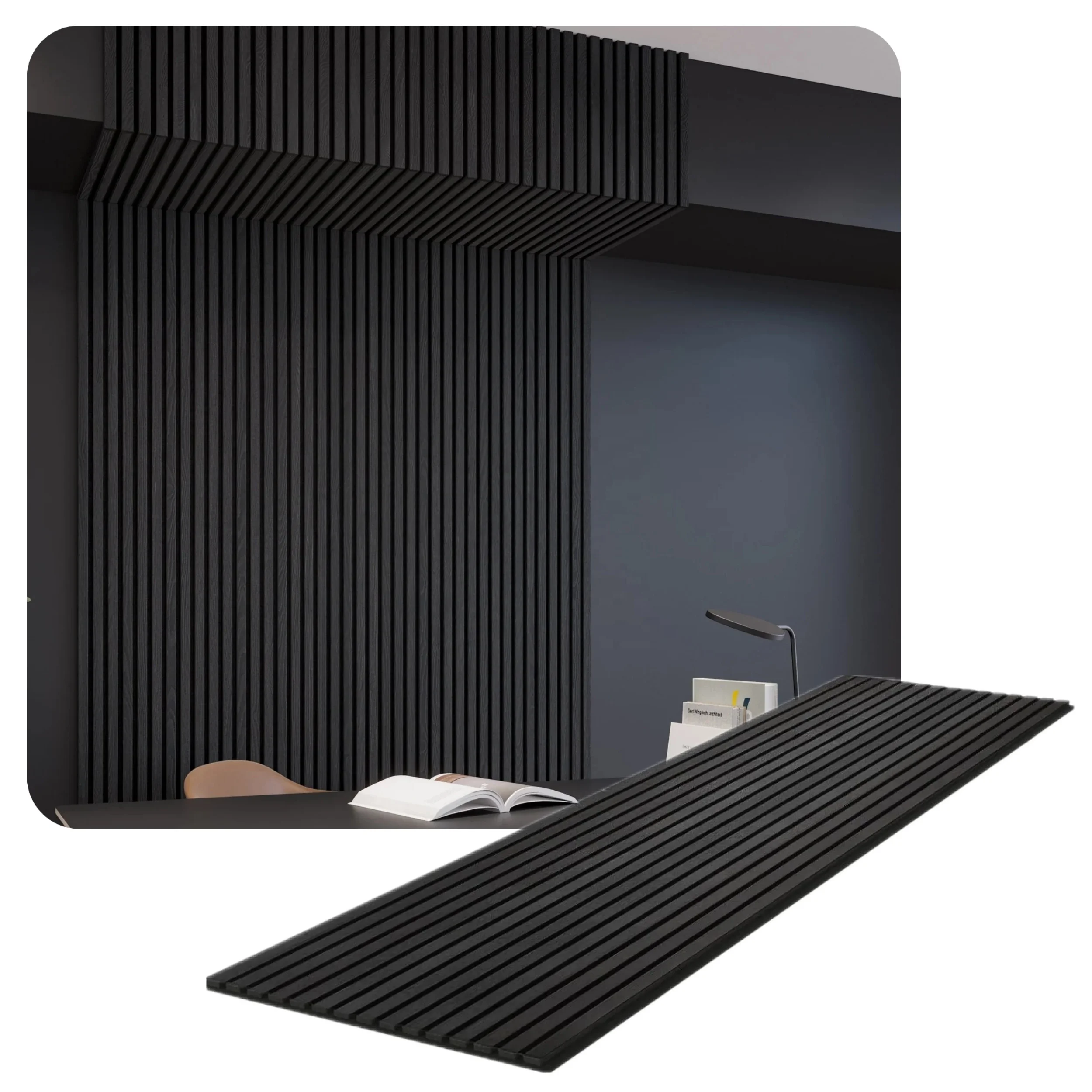 Cinema Home Theater Wall and Ceiling Decorative Akustik Panel Holz Black Oak Akupanel MDF Wood Slat Acoustic Panels with Felt