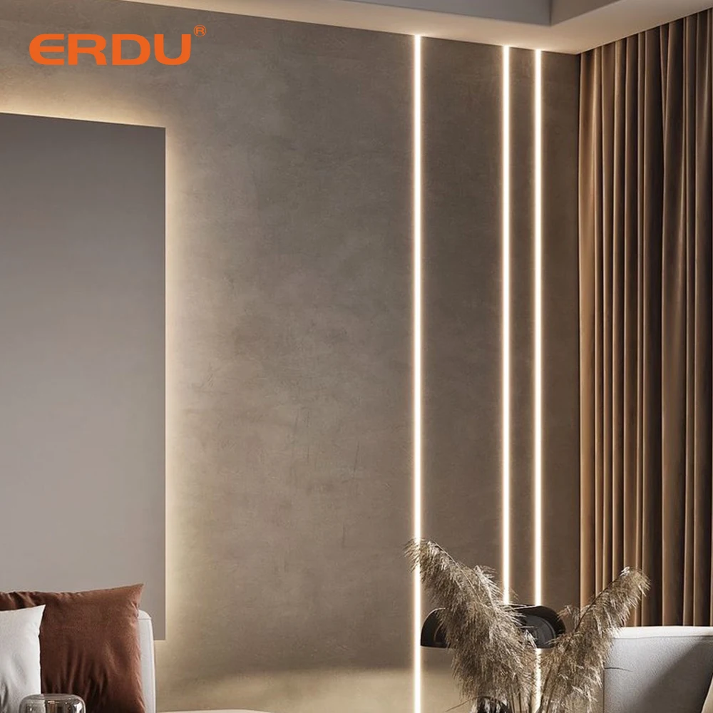 ERDU New Design Super Slim U Channel Flexible Surface Aluminium Led Profile For LED Strip Light
