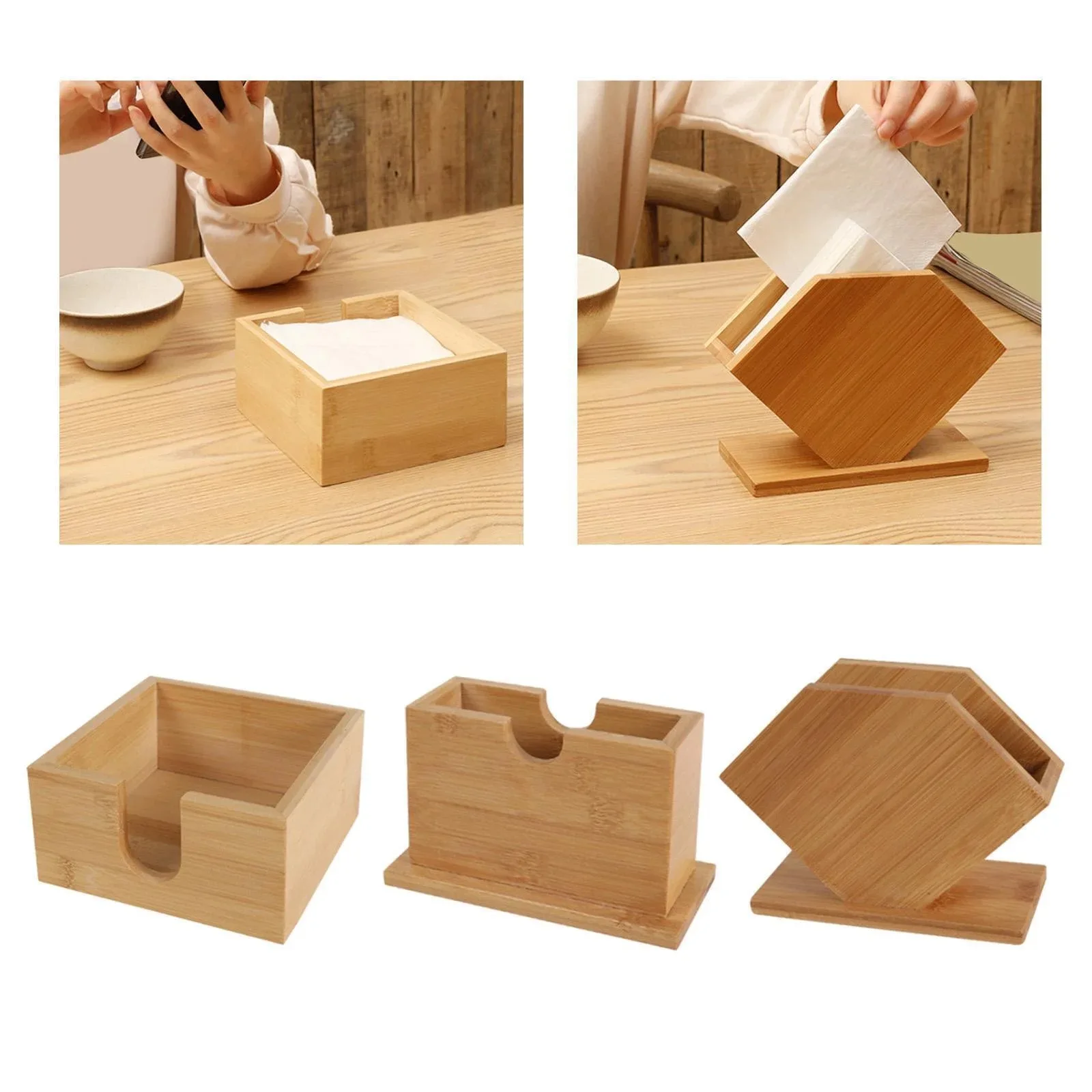 bamboo paper tissue container creative home tissue napkin holder for table new design