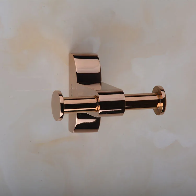 Luxury bathroom rose gold towel rail holder set