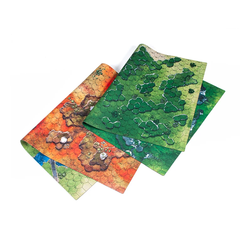 Double Sided Neoprene Rubber Base Custom Designed Tabletop Wargame Battle Mat Large Size Board Game Mat
