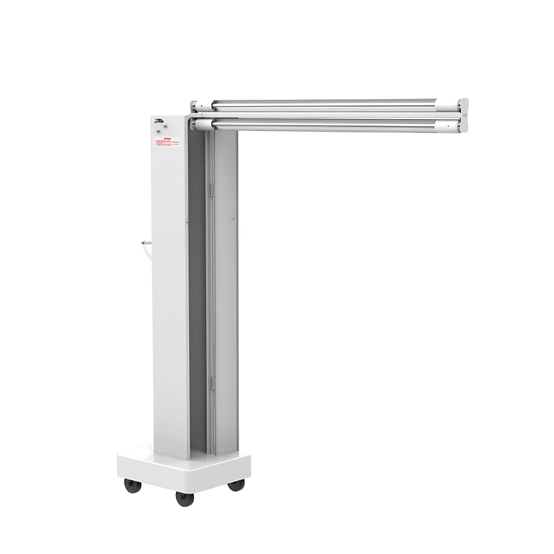 60W Double-Tube Steel UV Trolley Family UVC 254nm Germicidal Lamp Ultraviolet Room Sterilizer Trolley Car