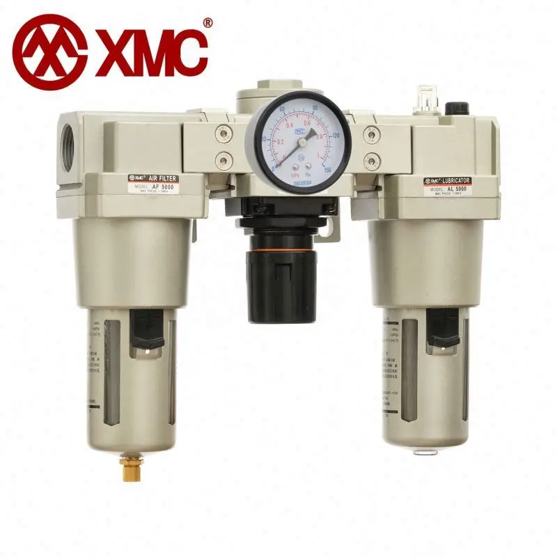 XMC AC5000-10 pneumatic compressed lubricated air line filter regulator 3 in 1 FRL unit