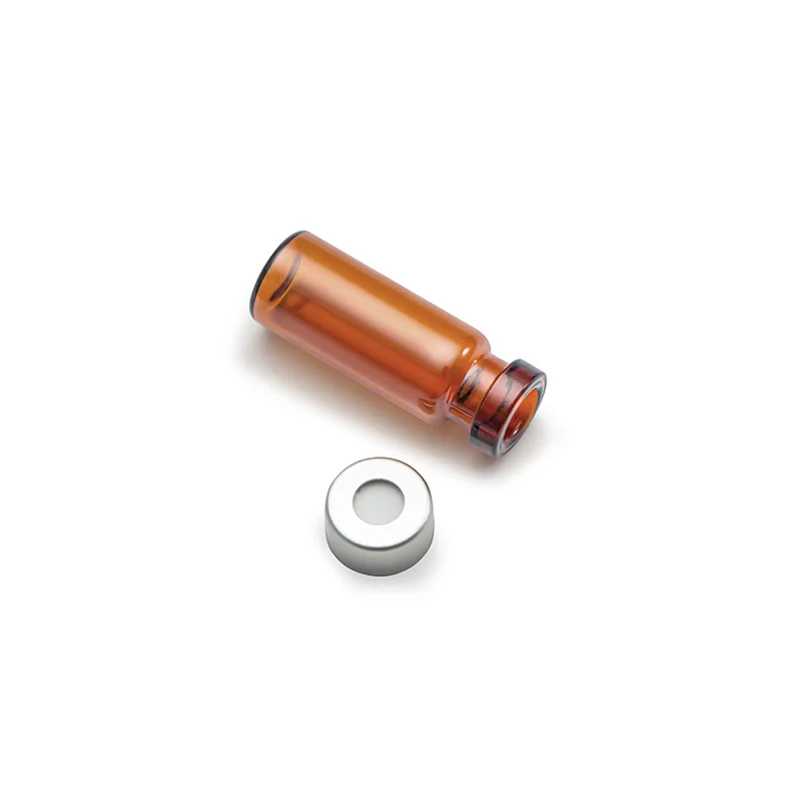Amber 2ml crimp Top Sample Vials for laboratory analysis with aluminum cap 100pcs/pk