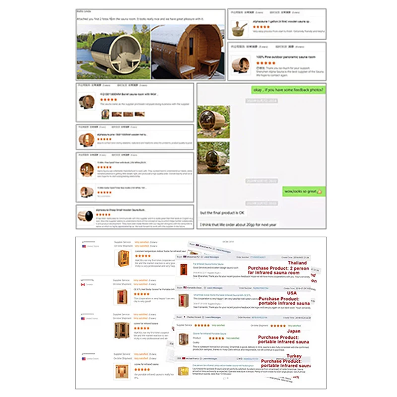 Factory Direct Sales Interesting Furniture Family Indoor Red-Cedar 2People Sauna Sweat Steam Room