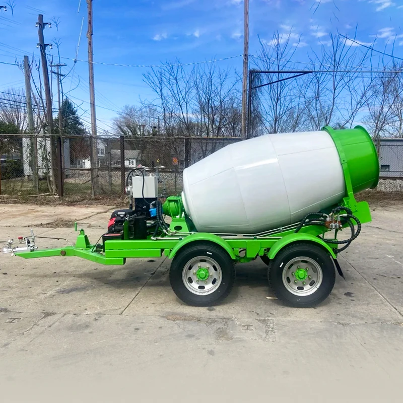 3.0 Cubic Meters concrete mixer trailer mobile cement concrete  Mixing Trailer Haul  self unloading trailer