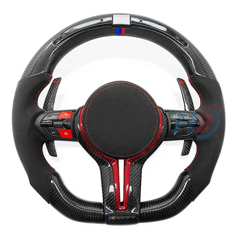 F30 рулевое колесо подходит для BMW 5 серии 3 M3 M5 F10 E71 E90 M Sport LED Alcantara из углеродного волокна Автомобильное на заказ