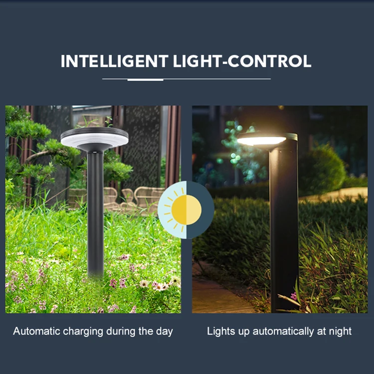 High Brightness Courtyard Decorative Aluminum Lawn 4.5W Ip65 Waterproof Led Solar Garden Lawn Light