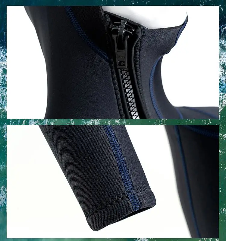 2023 custom Men Women 3mm Neoprene Nylon Hooded Front Zip Smoothskin Wetsuit xxxl for Freediving Diving Snorkeling
