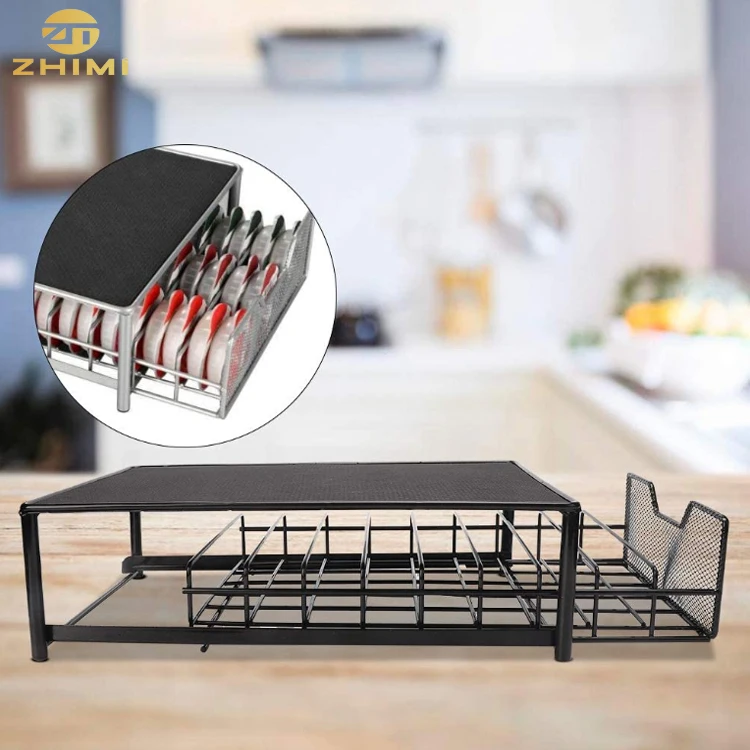 High Standard Metal Coffee Pod Drawer Tassimo Coffee Capsule Holder Rack for 54pcs