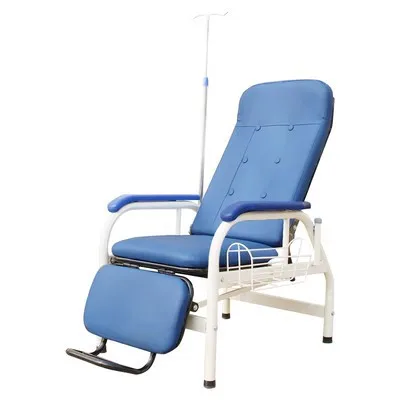 Stainless steel adjustable medical patient  infusion chair portable hospital recliner transfusion chair bed