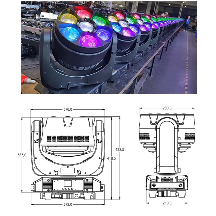 Super Beam Wash 7x60W RGBW Pixel Control Big Eye DMX Professional Stage LED Moving Head with Zoom