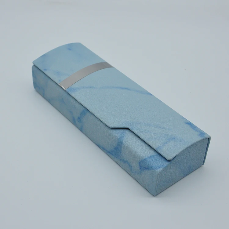 
fancy PU custom leather luxury display portable eyeglasses case 