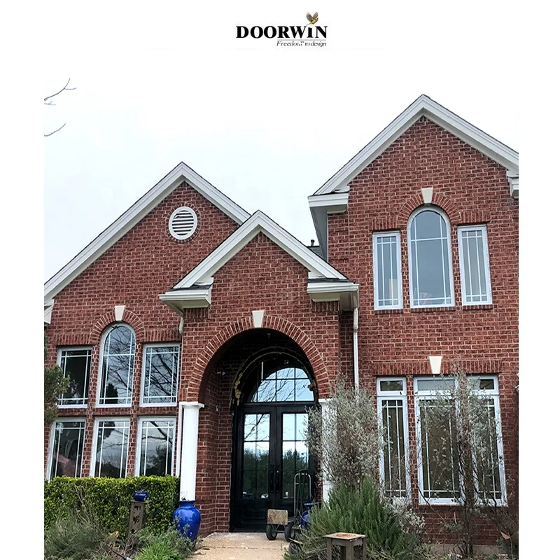 2023 Best-selling China Manufactory white arched Germany upvc profile crank open casement window with grill design