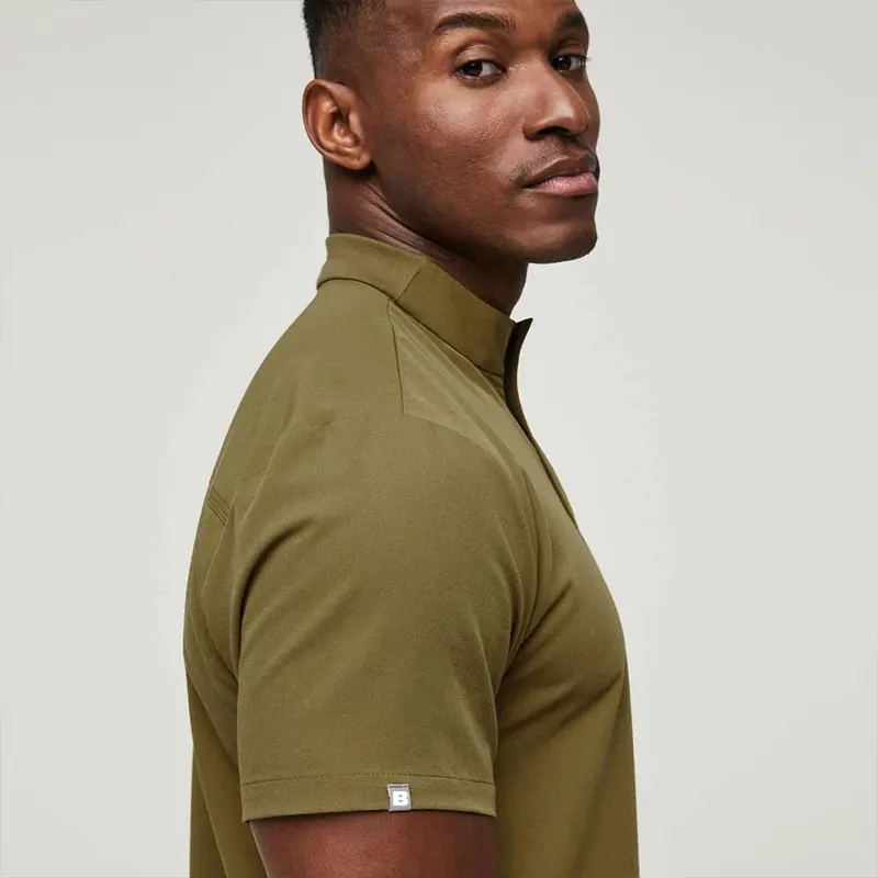 Wholesale Custom Logo Fashion Mandarin Collar Scrub with Zipper High Quality Hospitl Nursing Scrubs Uniforms Sets with Pockets