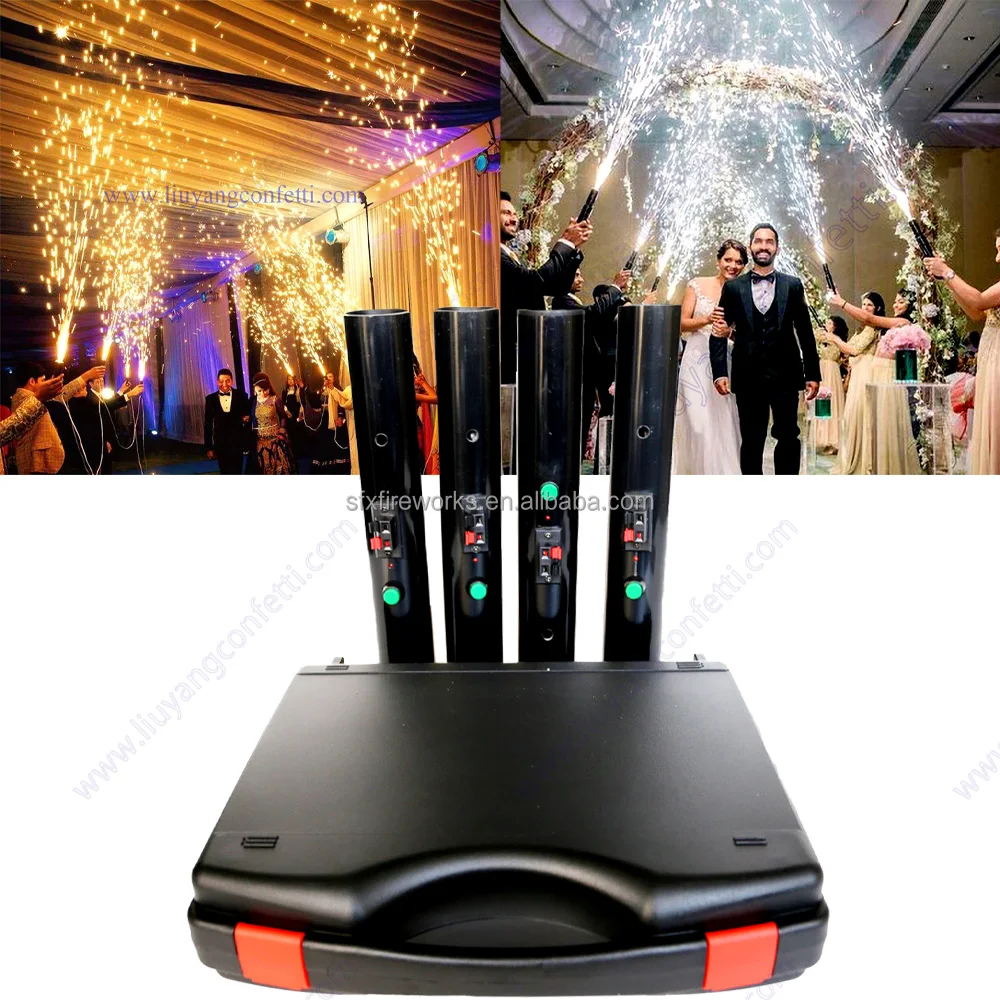Cold Pyro Handheld Reusable Wedding Ignition System Indoor Mini Sparkler Shooter Party Stage Outdoor Wedding Fireworks Fountain