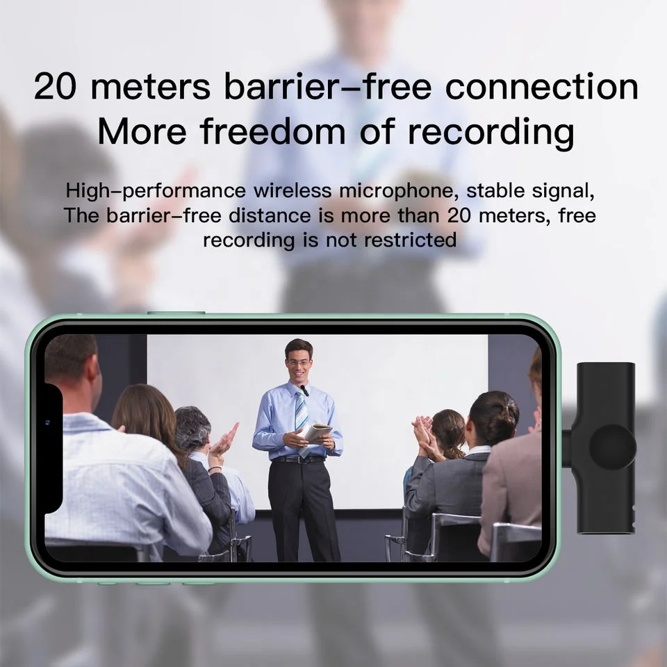 Amazon Mini Live Smart Recording Wireless Lavalier Microphone For Mobile Phone