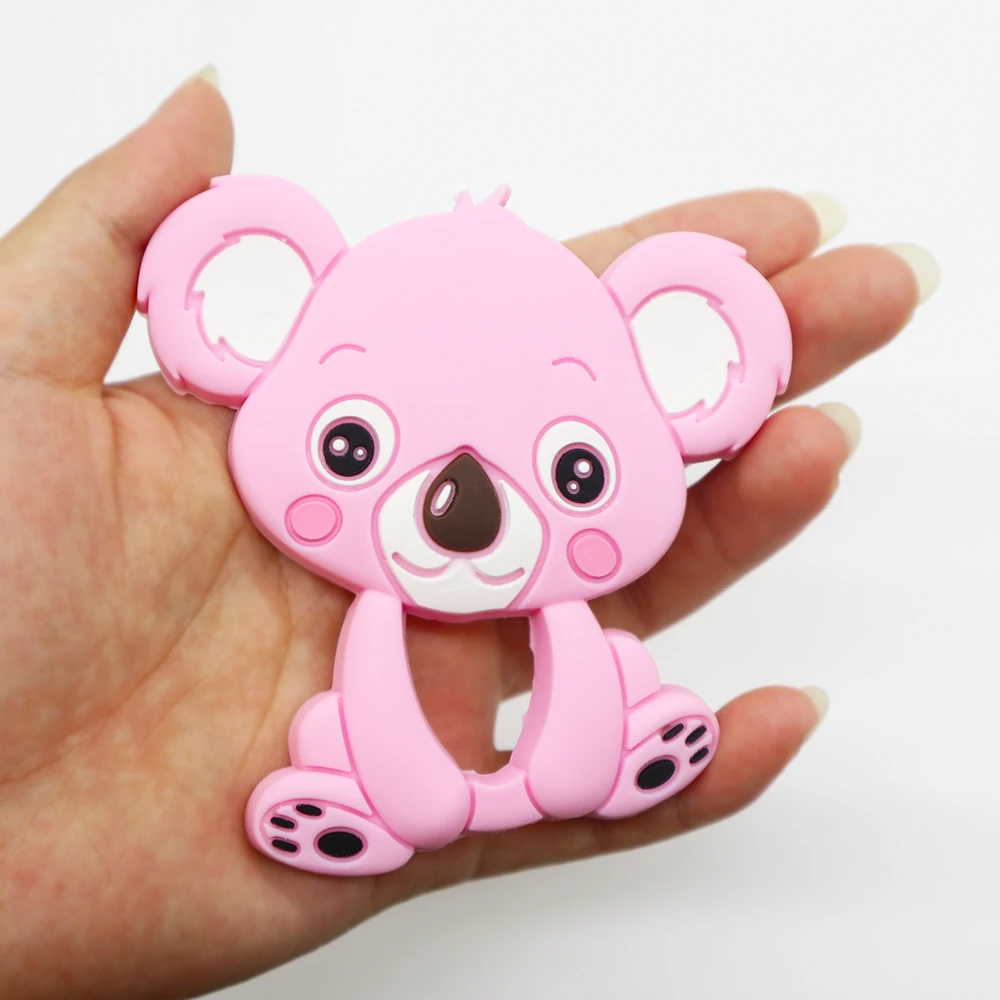 Food Grade Baby BPA Free Custom New Teether Koala Pendant Silicone Teethers for babys