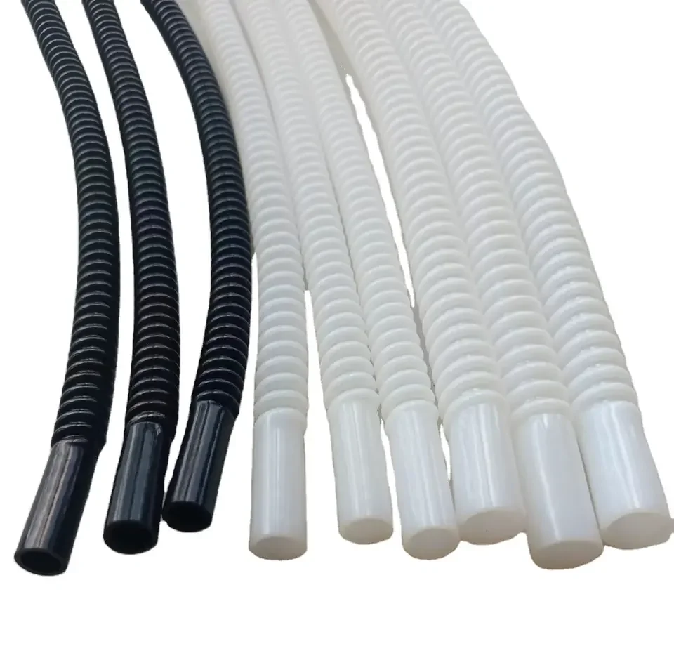 Черный ptfe извилистый трубчатый пластиковый трубопровод гибкий гофрированный топливный шланг