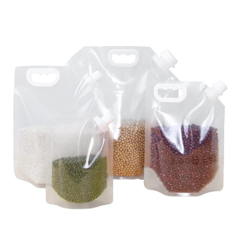 Wholesale Hand Held Grain Storage Flexible Packaging Standing Spout Pouch Bag