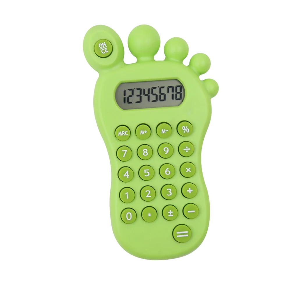 
Wholesale Small Size Kids Love 8 Digit Cute Foot Shape Pocket Calculator With Maze Game 