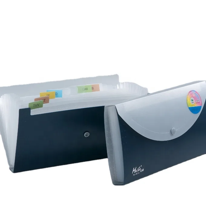 Wholesale 13 Pocket File Folder Mini Expanding Accordion File Folder With Button