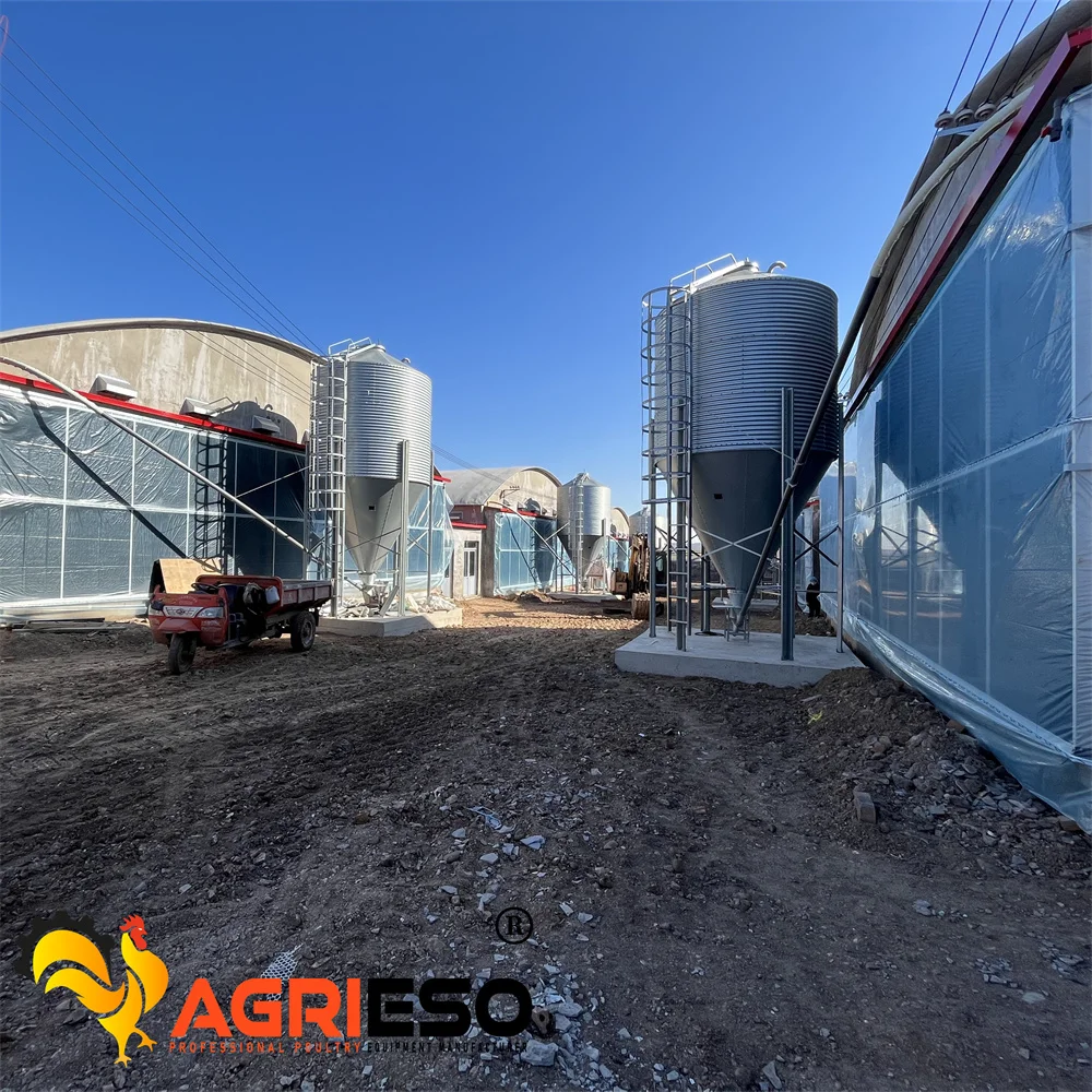 Агриесо AGS27-3 слои 14 тонн хранилище для птицеводства курятника зерновой бункер горячее оцинкование 6 контейнеров кормового скота