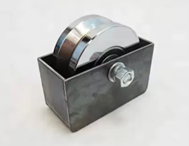 Premium galvanized Solid Steel Y-Groove Wheel Hardware components 6' American style Sliding Gate Roller