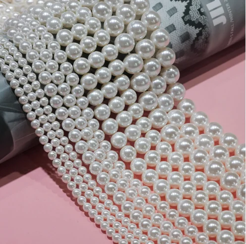 Best Quality Beads Glass Pearl Beads With Holes Pearl Beads For DIY Decoration Loose Pearl