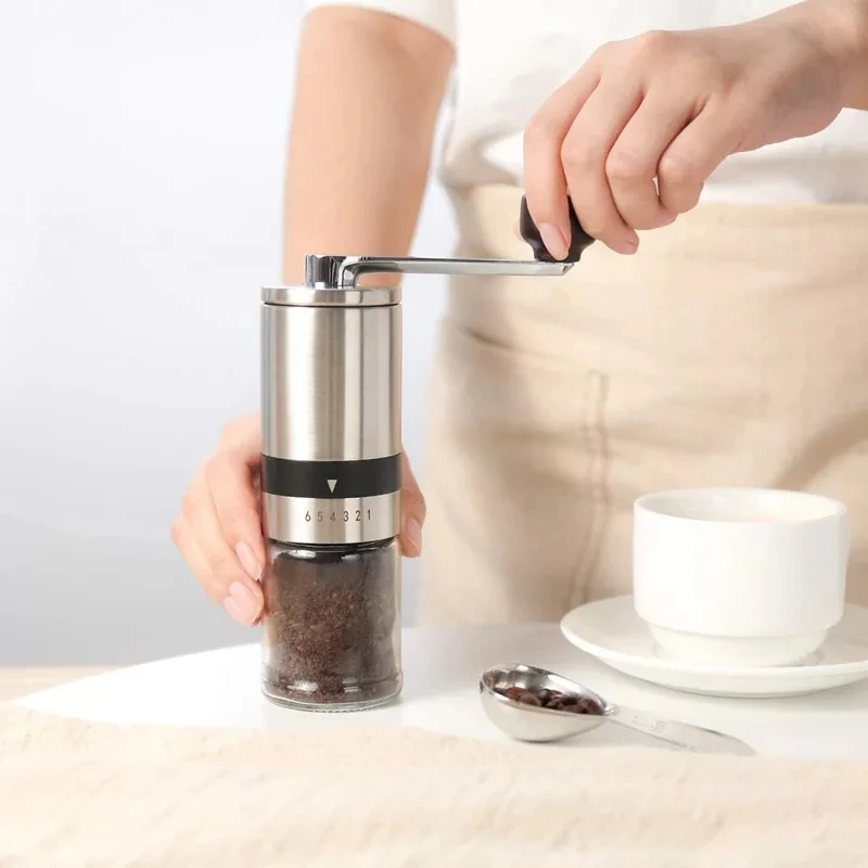 New arrival Best Seller cafe Beans Grinder Spices  Espresso Tools  Manual Machine Stainless Steel Adjustable Ceramic Core